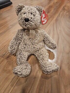 Ty Plush Bear Harry with Gold Ribbon